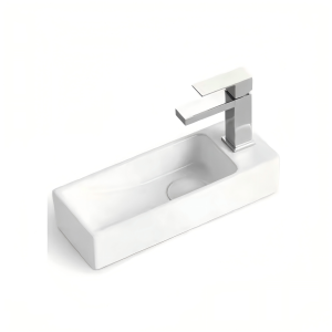 Small Size Mini Wall Hung Wall Mounted Rectangular Bathroom Ceramic Hand Wash Art Basin Sink