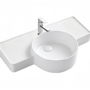 Special design rectangular and round wall hung basin sink ceramic wash basin with faucet hole